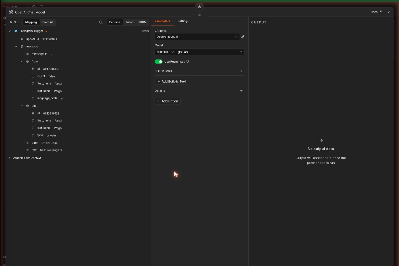 OpenAI chat model