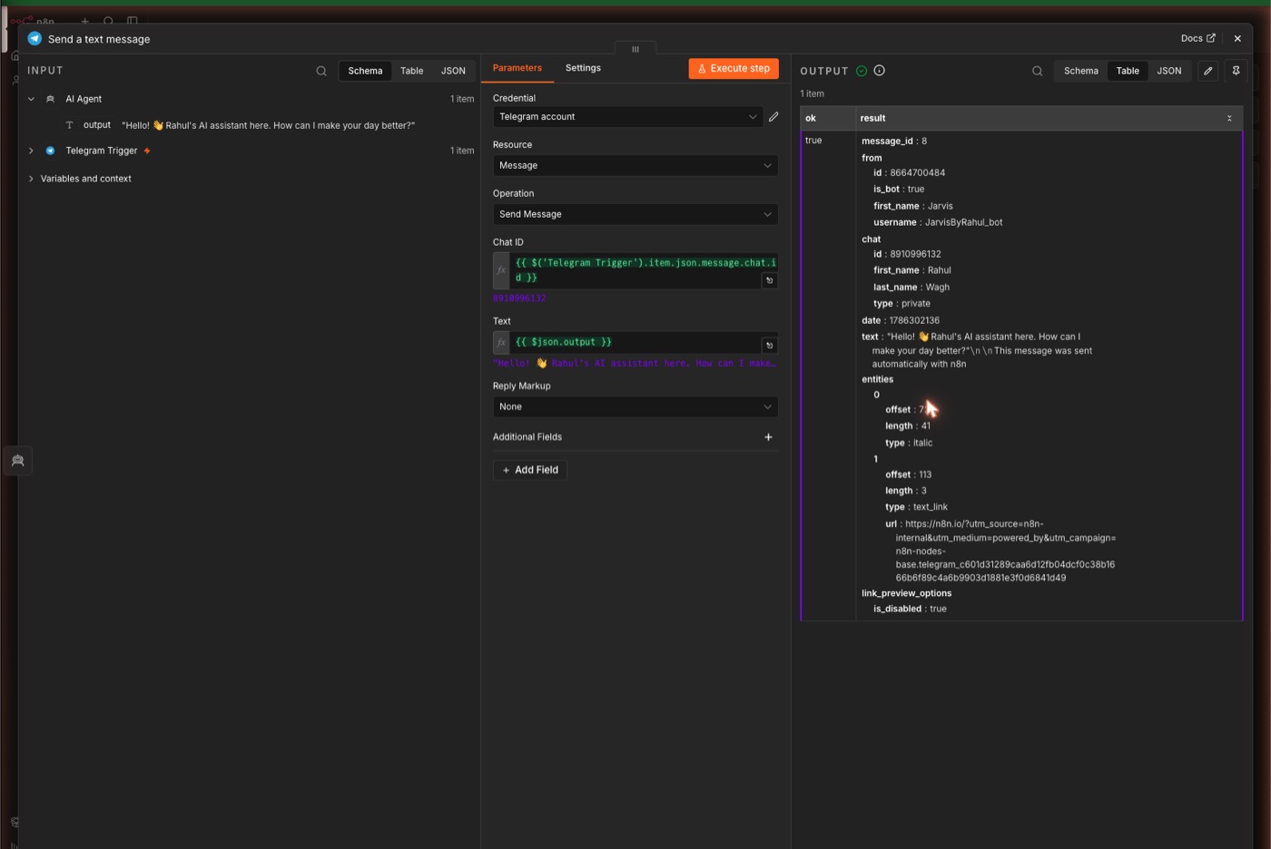 Send message node
